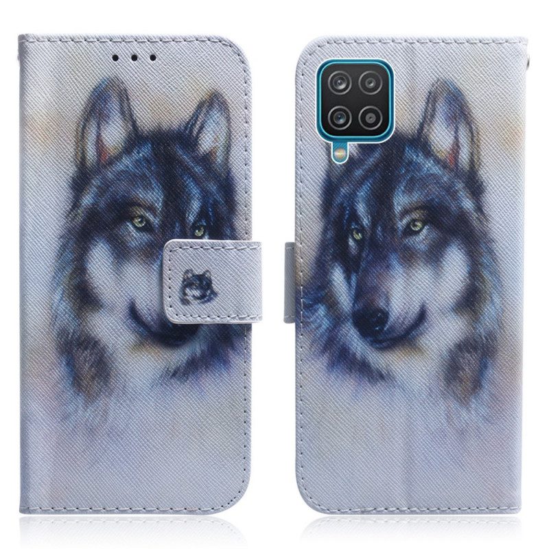 Custodia in pelle Samsung Galaxy M32 Sguardo Canino