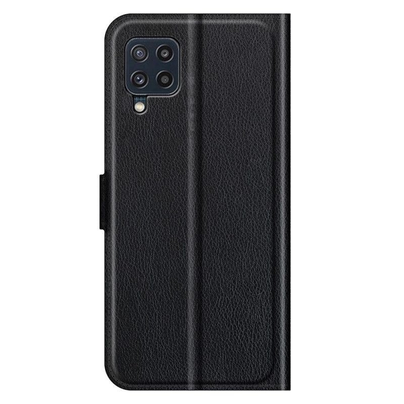 Folio Cover Samsung Galaxy M32 Classico Effetto Pelle Litchi