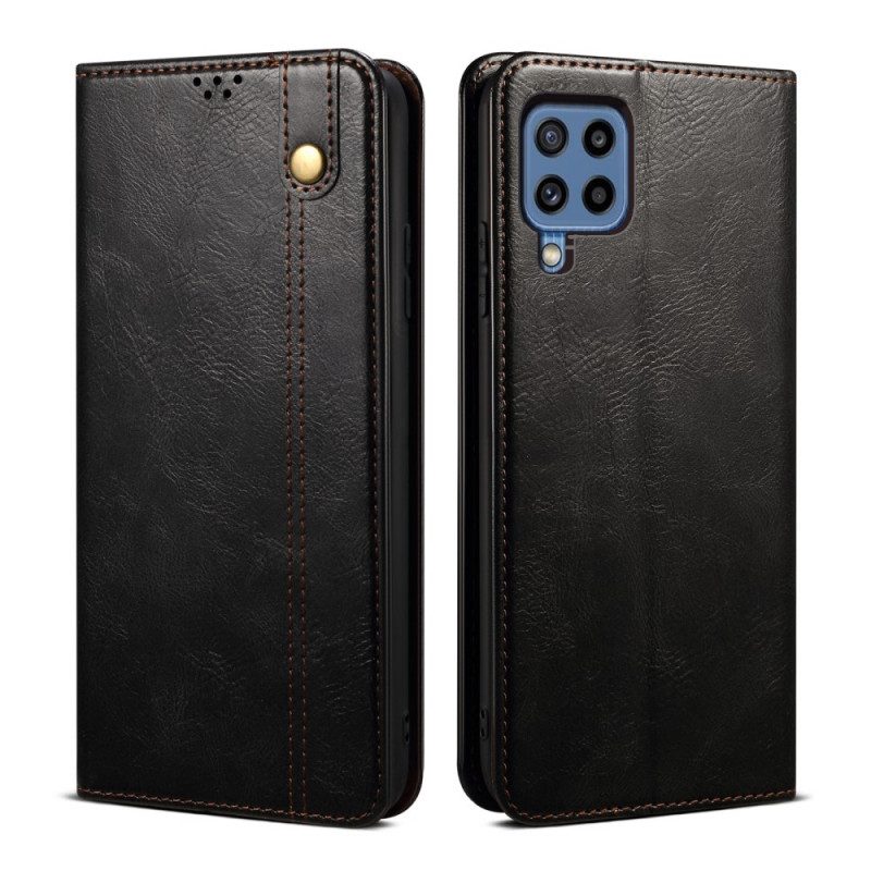 Folio Cover Samsung Galaxy M32 Custodia in pelle Ecopelle Cerata