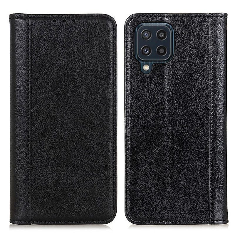 Folio Cover Samsung Galaxy M32 Custodia in pelle Eleganza Split Litchi Leather