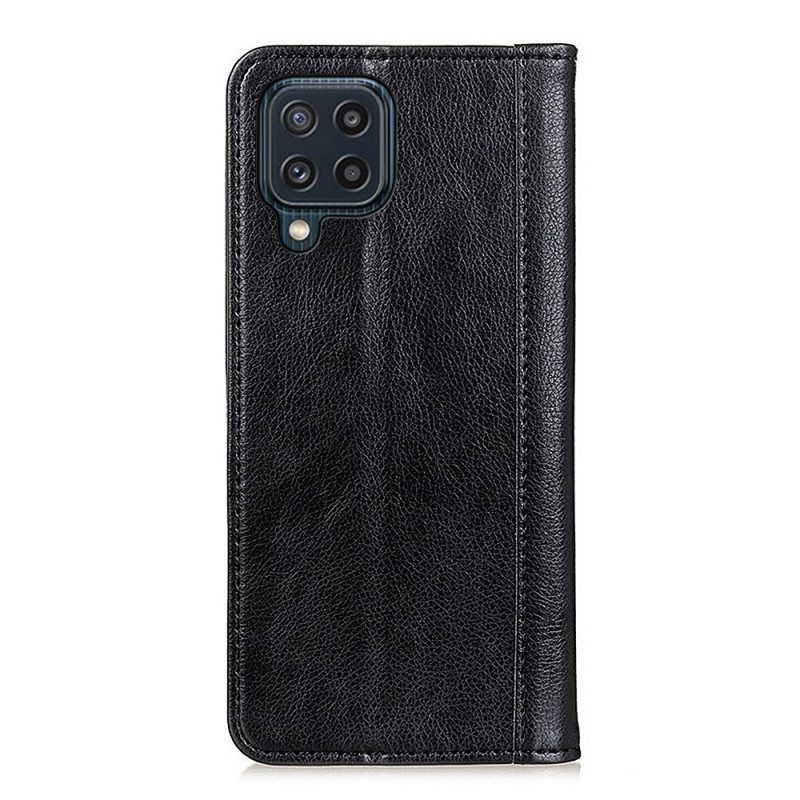 Folio Cover Samsung Galaxy M32 Custodia in pelle Eleganza Split Litchi Leather