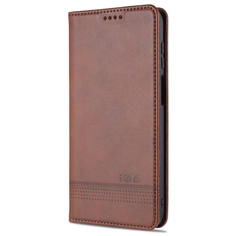 Folio Cover Samsung Galaxy M32 Custodia in pelle Stile In Pelle Azns