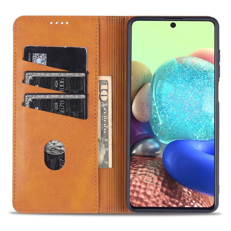 Folio Cover Samsung Galaxy M32 Custodia in pelle Stile In Pelle Azns