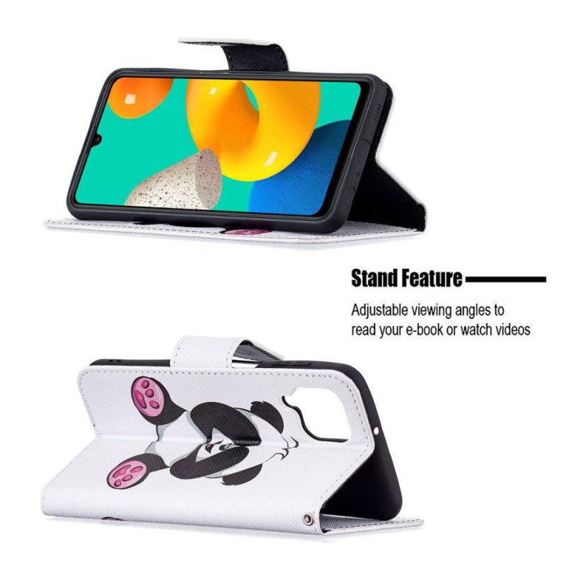 Folio Cover Samsung Galaxy M32 Divertimento Panda