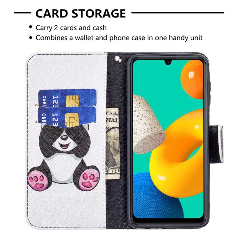 Folio Cover Samsung Galaxy M32 Divertimento Panda