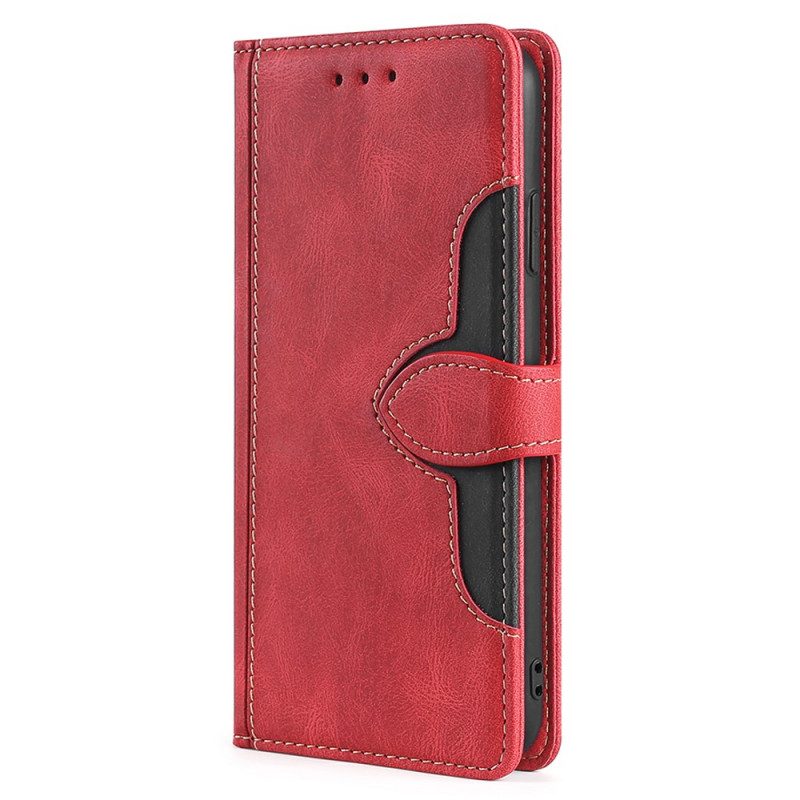 Folio Cover Samsung Galaxy M32 Ecopelle Bicolore Elegante