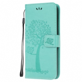 Folio Cover Samsung Galaxy M32 Perizoma Albero E Gufi