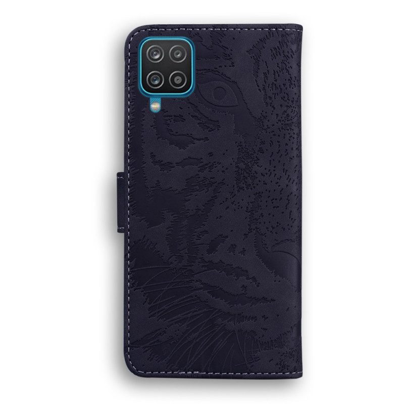 Folio Cover Samsung Galaxy M32 Stampa Faccia Di Tigre