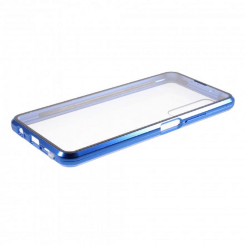 Cover Samsung Galaxy S21 Plus 5G Bordi In Metallo E Doppio Vetro Temperato