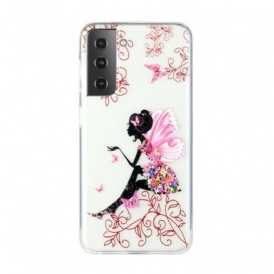 Cover Samsung Galaxy S21 Plus 5G Fata Dei Fiori Trasparente