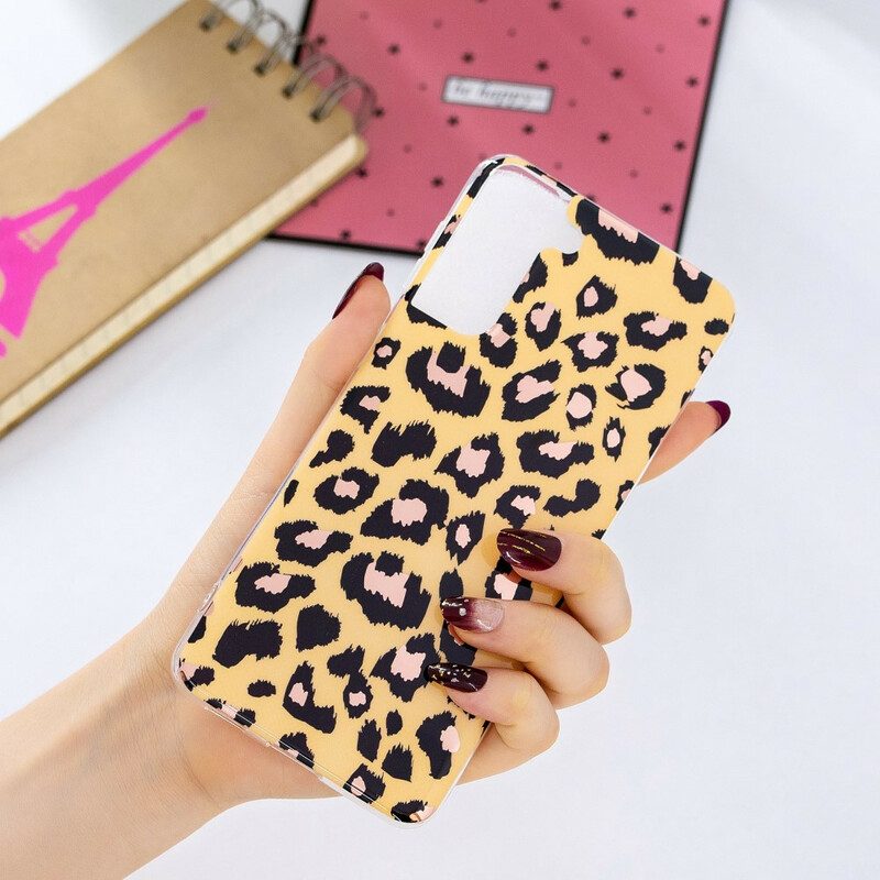 Cover Samsung Galaxy S21 Plus 5G Marmo Stile Leopardo