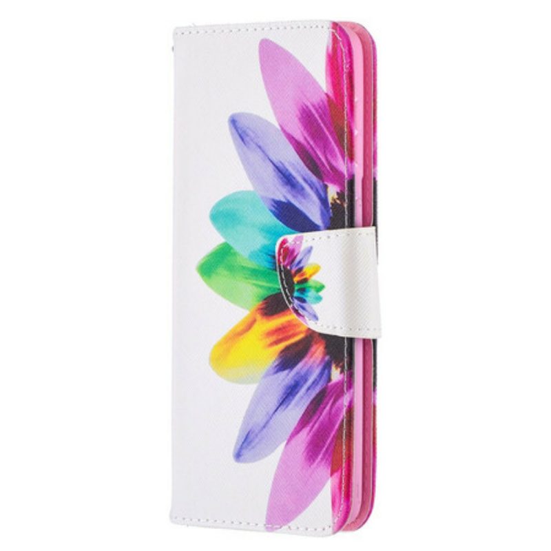 Custodia in pelle Samsung Galaxy S21 Plus 5G Fiore Dell'acquerello