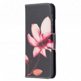 Custodia in pelle Samsung Galaxy S21 Plus 5G Fiore Rosa