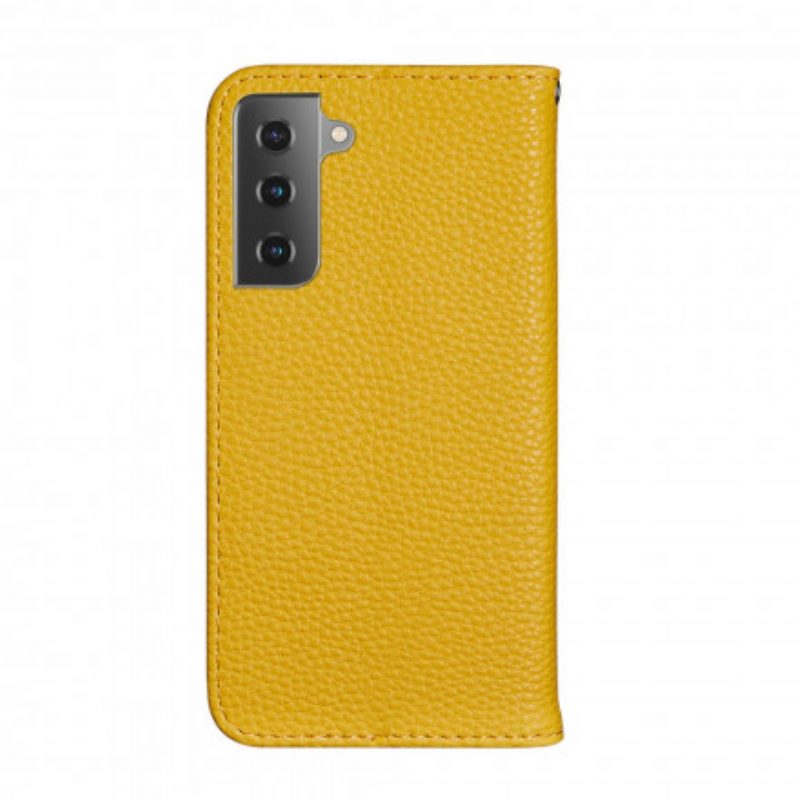 Folio Cover Samsung Galaxy S21 Plus 5G Custodia in pelle Ecopelle Litchi Ultra Chic