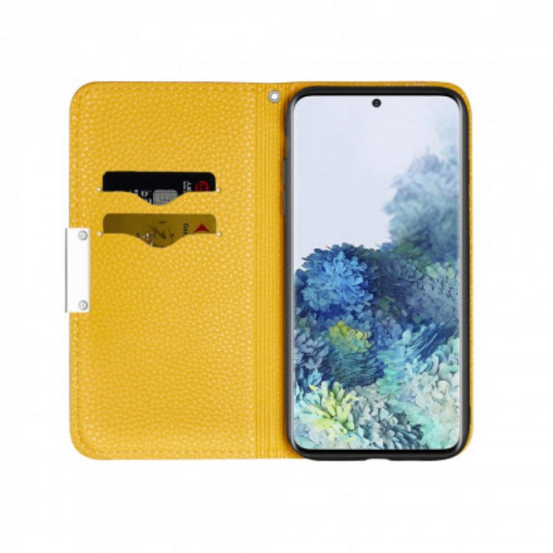 Folio Cover Samsung Galaxy S21 Plus 5G Custodia in pelle Ecopelle Litchi Ultra Chic