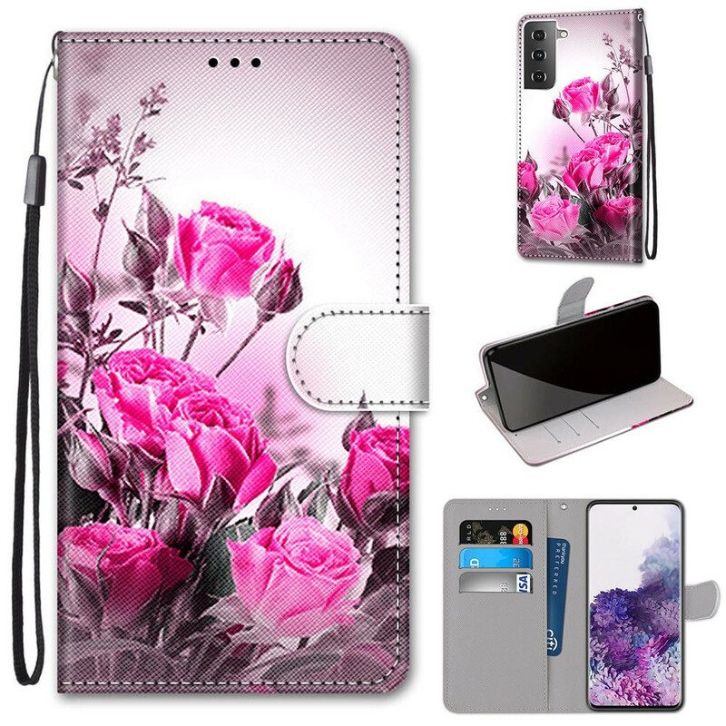 Folio Cover Samsung Galaxy S21 Plus 5G Fiori Magici