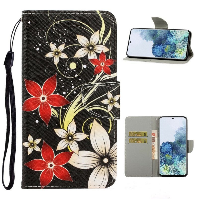 Folio Cover Samsung Galaxy S21 Plus 5G Fiori Strappy Colorati