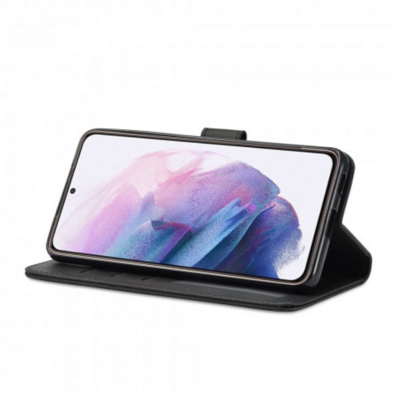 Folio Cover Samsung Galaxy S21 Plus 5G Lc.imeeke Effetto Pelle