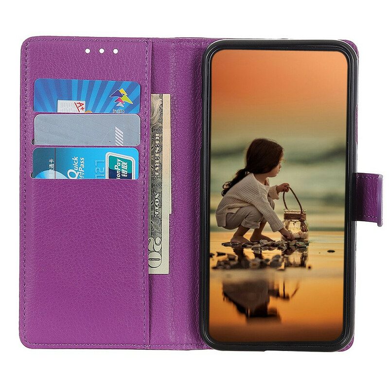 Folio Cover Samsung Galaxy S21 Plus 5G Trama Di Litchi