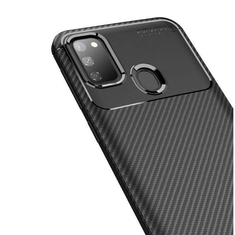 Cover Samsung Galaxy M21 Struttura Flessibile In Fibra Di Carbonio