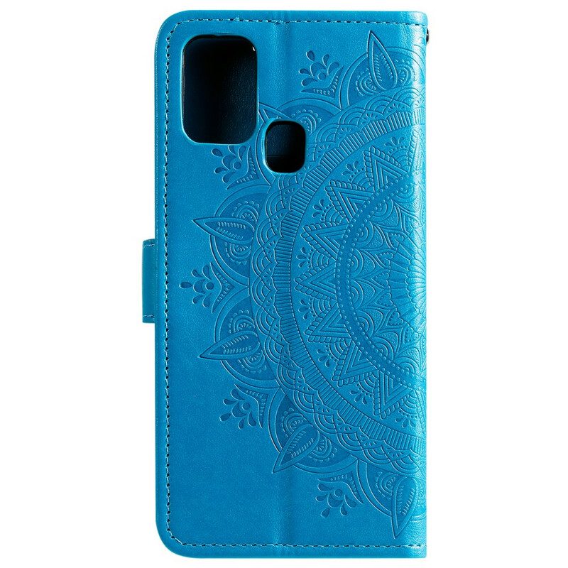 Custodia in pelle Samsung Galaxy M21 Mandala Del Sole