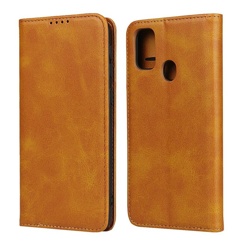 Folio Cover Samsung Galaxy M21 Custodia in pelle Pelle Crosta Eleganza