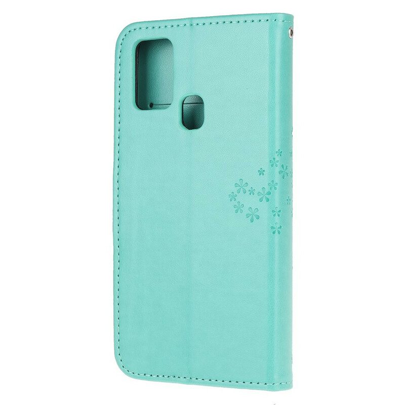 Folio Cover Samsung Galaxy M21 Perizoma Albero E Gufi