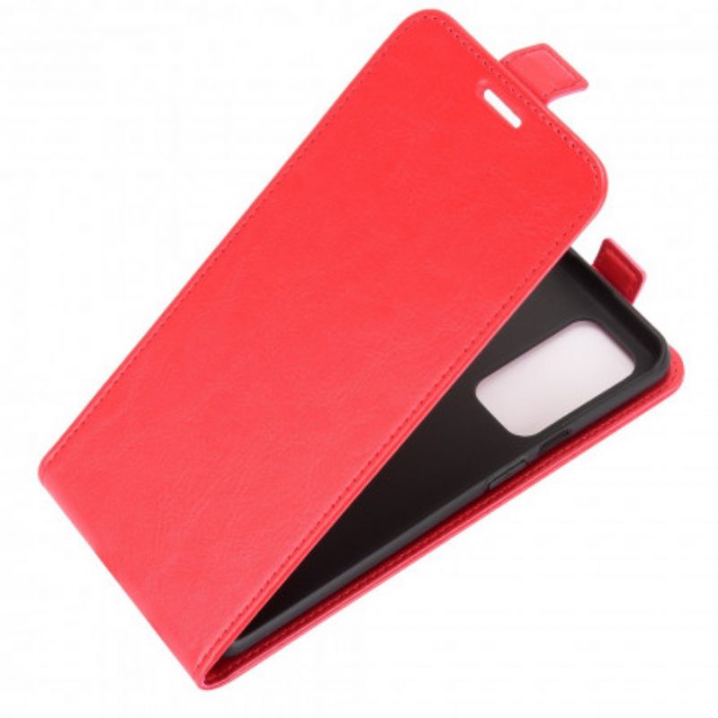 Custodia in pelle OnePlus 9 Folio Cover Ribalta Verticale Effetto Pelle