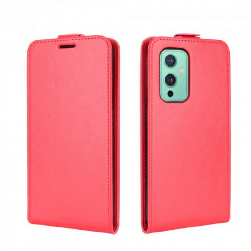 Custodia in pelle OnePlus 9 Folio Cover Ribalta Verticale Effetto Pelle