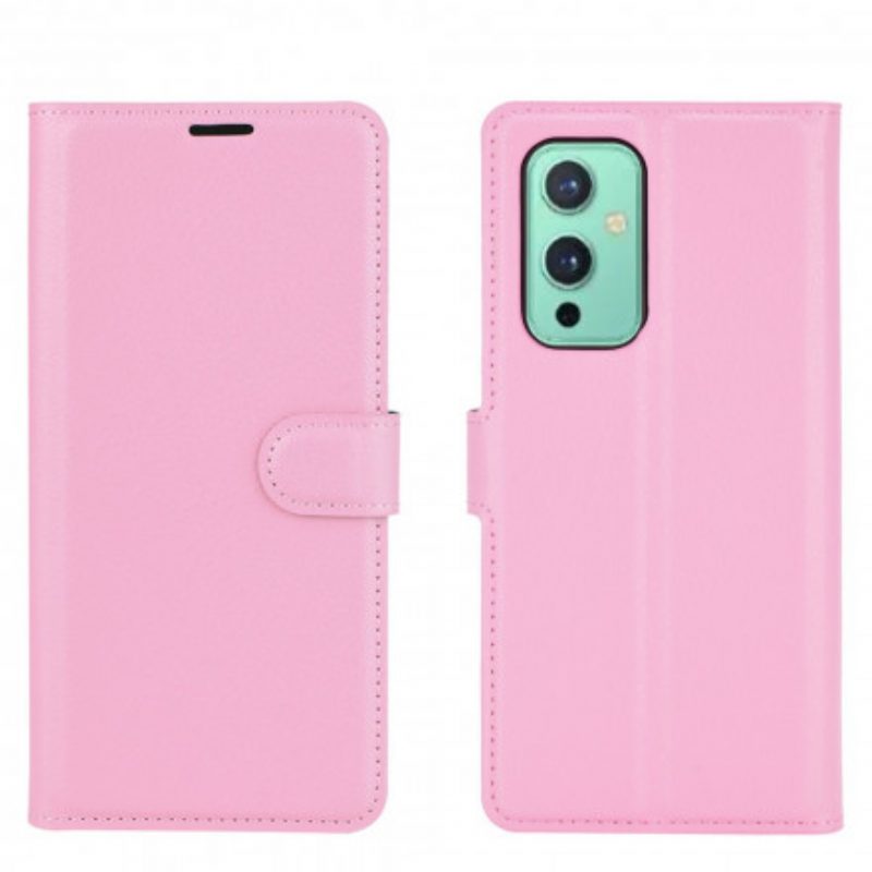 Custodia in pelle OnePlus 9 Stile Classico In Pelle Litchi