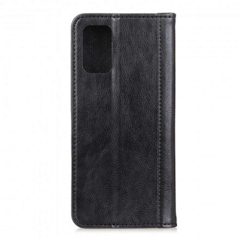 Folio Cover OnePlus 9 Custodia in pelle Eleganza Split Litchi Leather