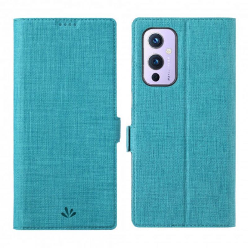 Folio Cover OnePlus 9 Custodia in pelle Vili Dmx Testurizzato