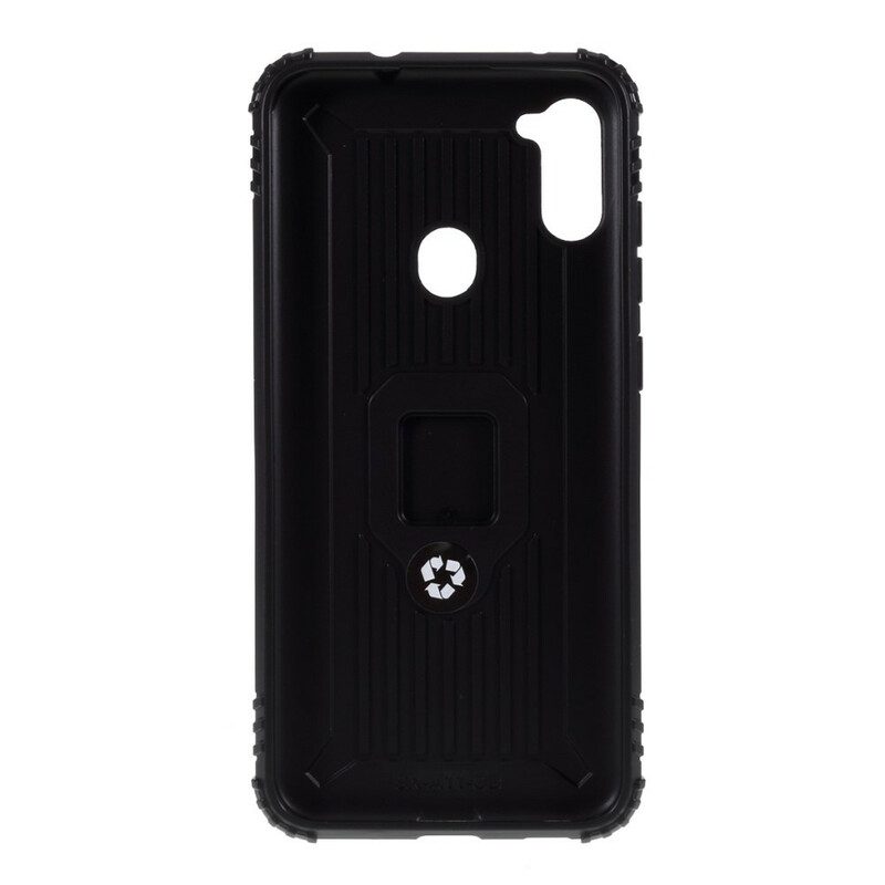 Cover Samsung Galaxy M11 Anello E Fibra Di Carbonio