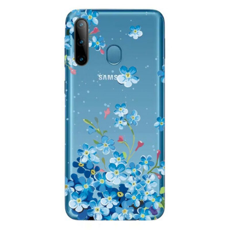 Cover Samsung Galaxy M11 Fiori Blu