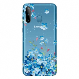 Cover Samsung Galaxy M11 Fiori Blu