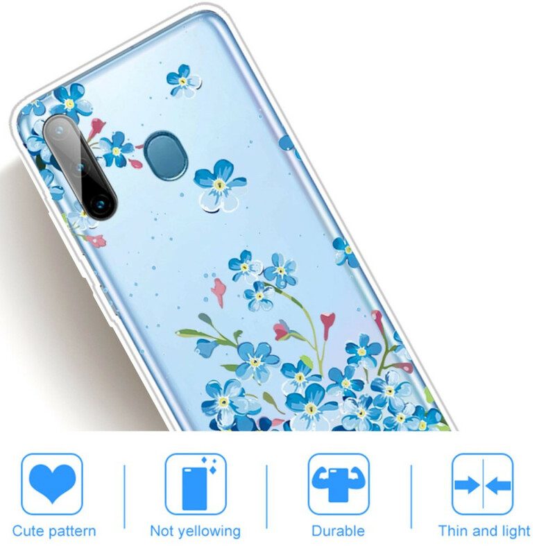 Cover Samsung Galaxy M11 Fiori Blu