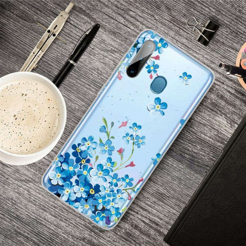 Cover Samsung Galaxy M11 Fiori Blu