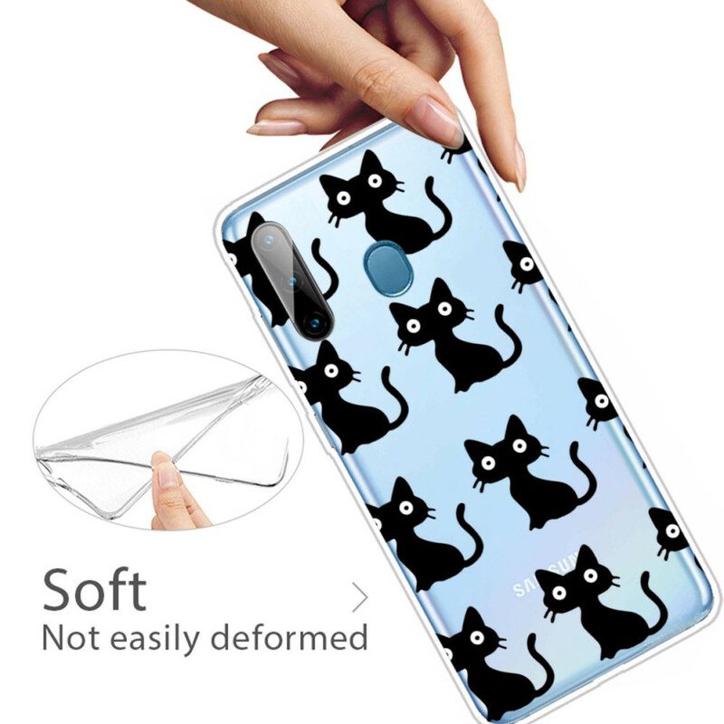 Cover Samsung Galaxy M11 Più Gatti Neri