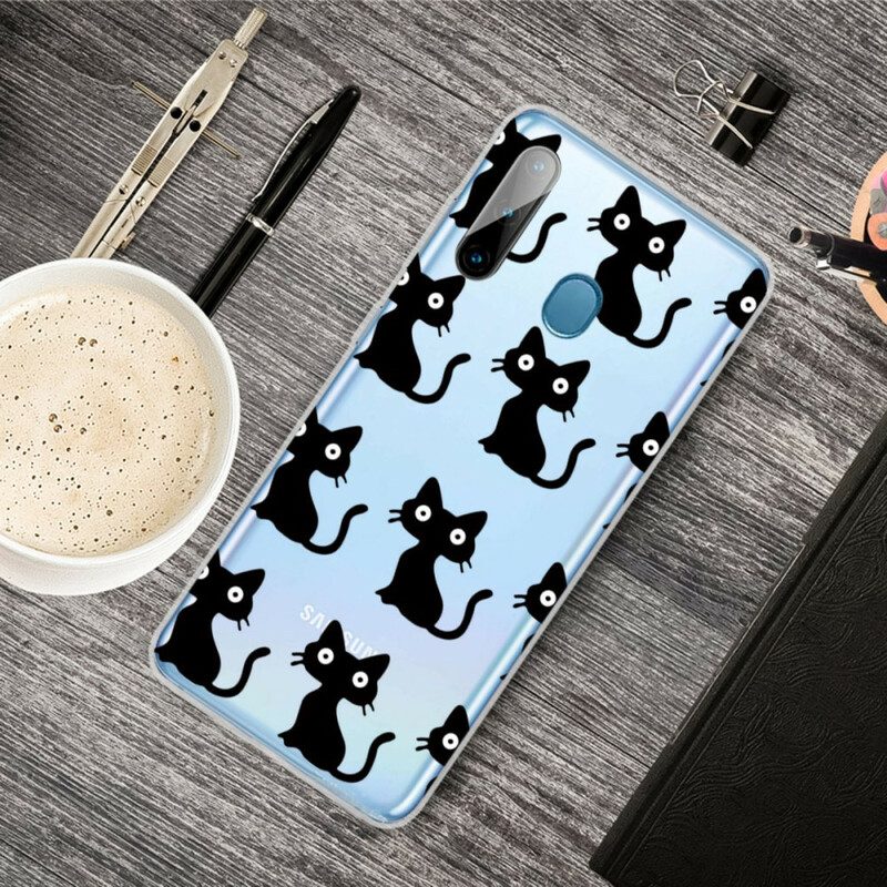 Cover Samsung Galaxy M11 Più Gatti Neri