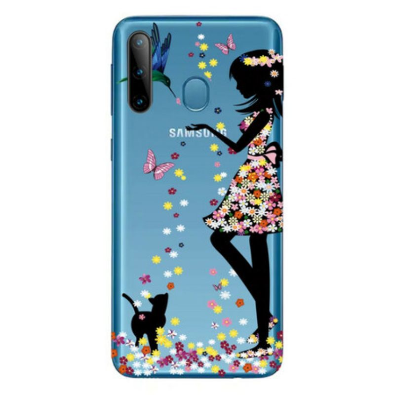 Cover Samsung Galaxy M11 Ragazza Dei Fiori