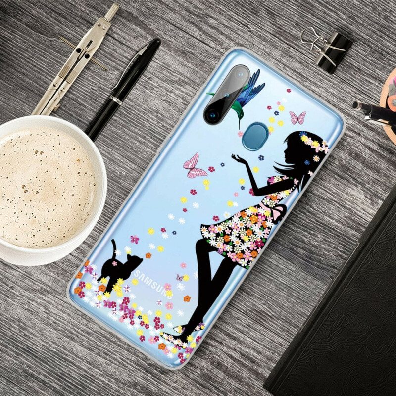 Cover Samsung Galaxy M11 Ragazza Dei Fiori