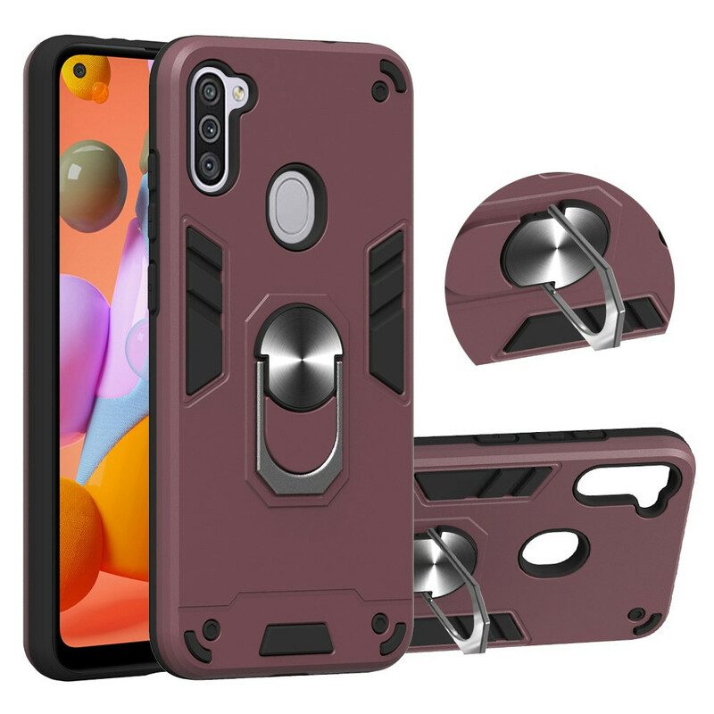 Cover Samsung Galaxy M11 Staccabile Con Anello Di Supporto