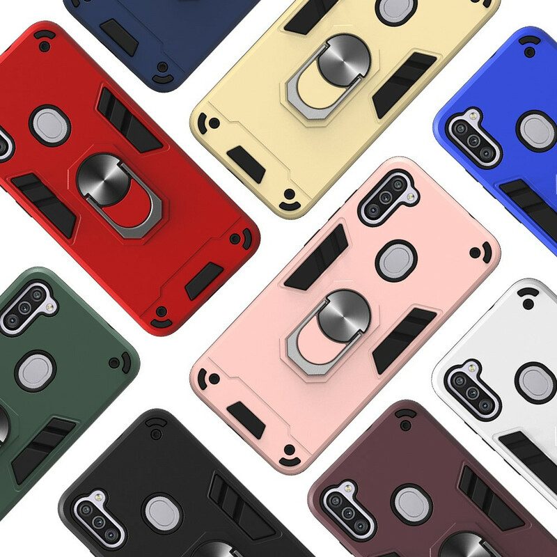 Cover Samsung Galaxy M11 Staccabile Con Anello Di Supporto