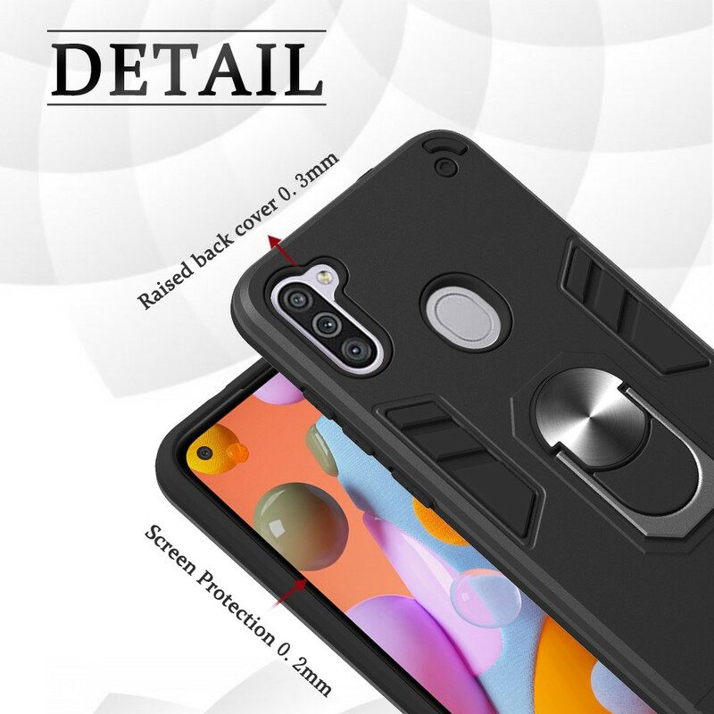 Cover Samsung Galaxy M11 Staccabile Con Anello Di Supporto