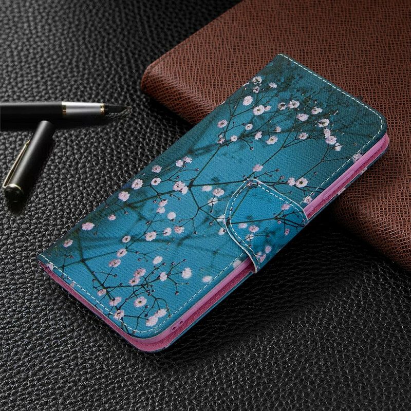 Custodia in pelle Samsung Galaxy M11 Albero In Fiore