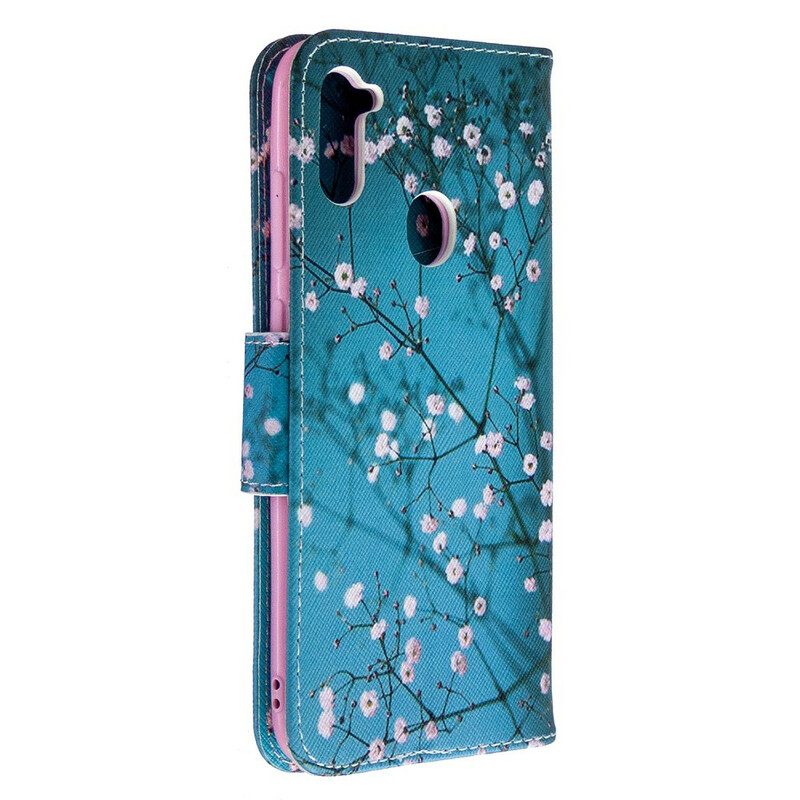 Custodia in pelle Samsung Galaxy M11 Albero In Fiore