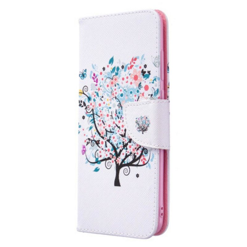 Custodia in pelle Samsung Galaxy M11 Albero Fiorito