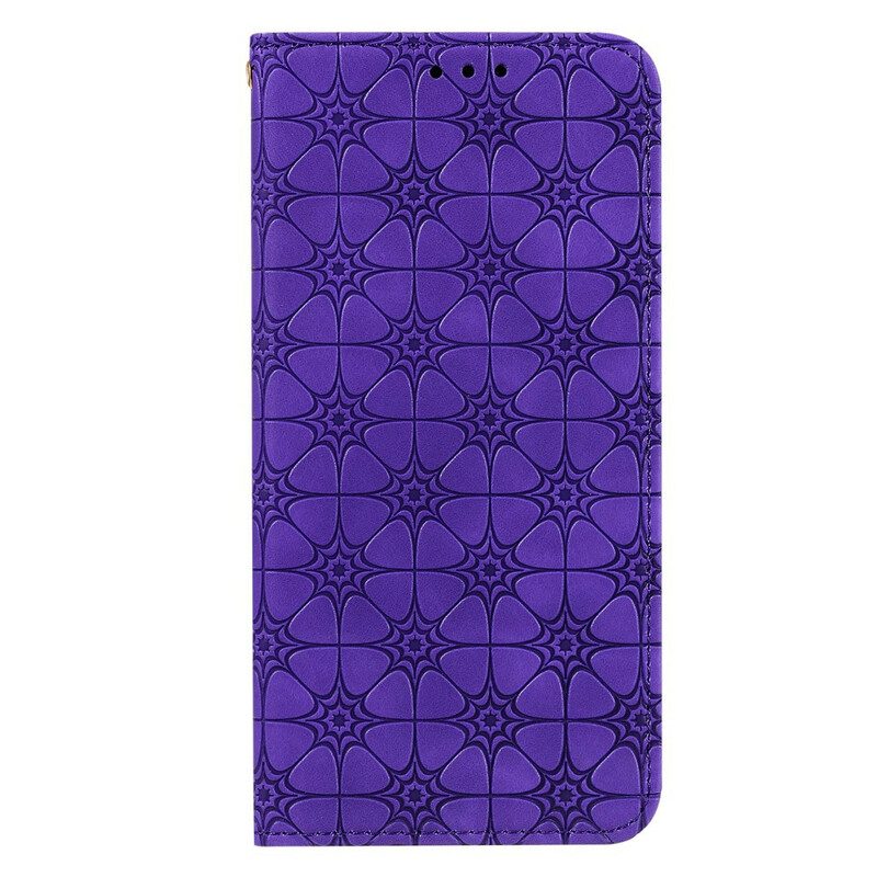 Folio Cover Samsung Galaxy M11 Custodia in pelle Fiori Barocchi