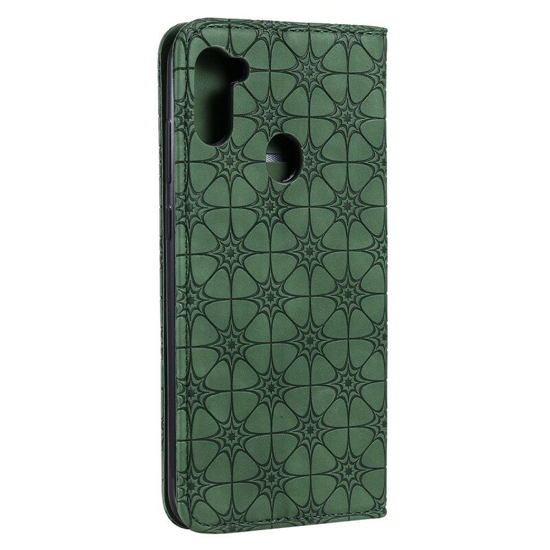 Folio Cover Samsung Galaxy M11 Custodia in pelle Fiori Barocchi