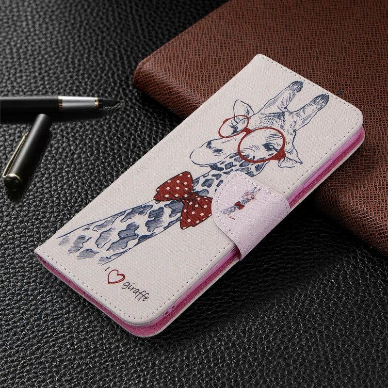 Folio Cover Samsung Galaxy M11 Giraffa Intelligente